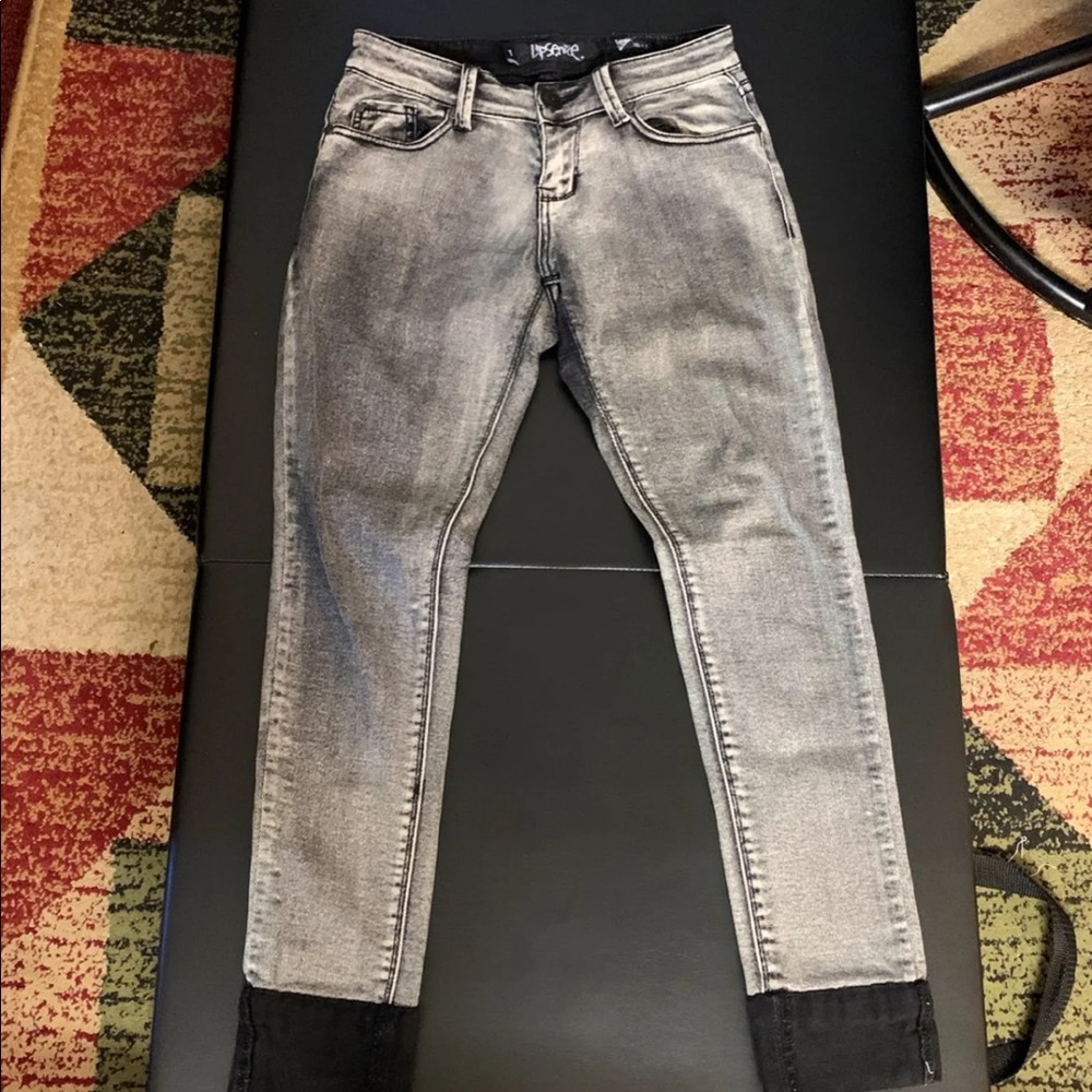 Gray Acid Wash Lip Service Jeans